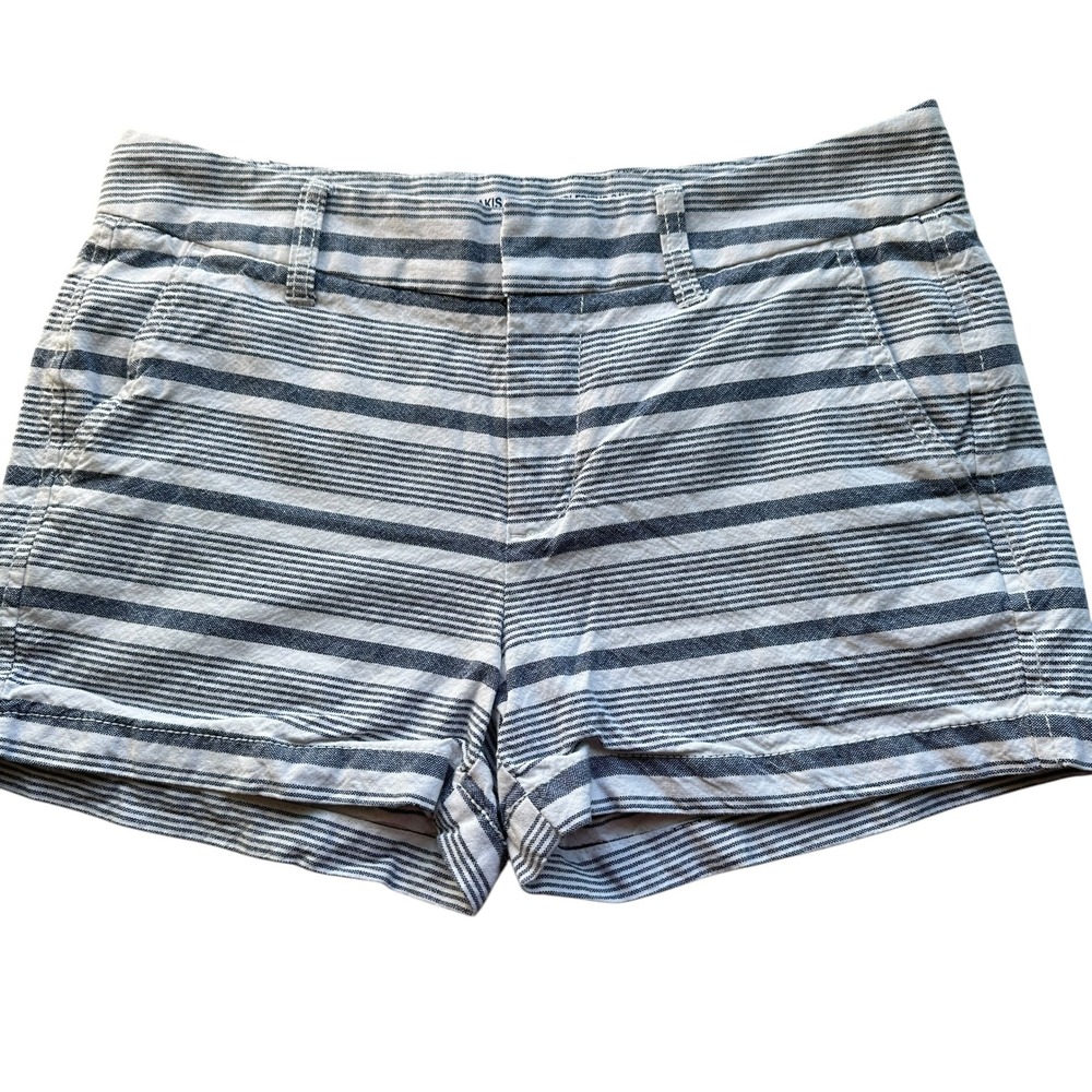 Khaki's by Gap Girlfriend Shorts Blue/White Casual Summer Beach Cotton Size 4/27
